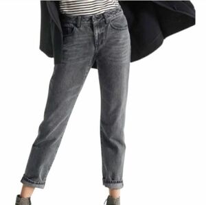 CAbi Women’s 100% Boyfriend Grey Smoke Straight Leg Jeans Size 6